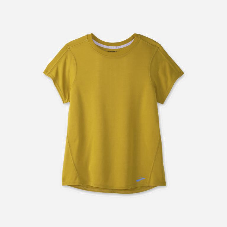 Brooks Distance NZ - Women's Short Sleeve Running Shirt - Golden Hour (94826-QEPX)